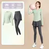 Traje deportivo profesional para correr para mujer, nuevo conjunto de verano transpirable de secado rápido para fitness, conjunto de yoga de alta gama de manga corta