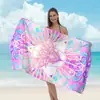 Toalha de Praia Estampada Transfronteiriça, Xale de Praia de Microfibra para Adultos, Toalha de Banho Absorvente de Água de Secagem Rápida, Toalha para Esportes Aquáticos