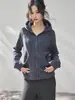 Shengdu26 Nueva Chaqueta de Forro Polar con Cremallera y Capucha Estilo Deportivo Versátil Serie Lulu Abrigo Casual de Manga Larga para Mujer