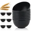 Bol para Sopa de Trigo Nuevo Transfronterizo Hogareño Arroz Ensalada Fideos Instantáneos Simple y Resistente a Caídas Redondo de Plástico Juego de 8 Piezas