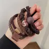 Elástico de Cabelo para Rabo de Cavalo Alto Estilo Coreano de Primavera, Corda de Cabelo Durável, Simples para Mulheres, Elástico de Cabelo de Alta Qualidade
