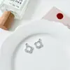 Vintage com diamante pingando óleo borboleta trevo de quatro folhas flor coração de amor acessórios de joia colar pingente diy brincos