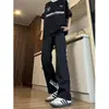 Pantalones casuales elegantes de estilo americano para hombre, pantalones casuales de pierna ancha de alta costura, versátiles y modernos, un diseño nuevo y simple