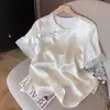 Nueva Camisa Jacquard de Satén de Acetato Abotonada con Cuello Diagonal de Estilo Nacional Chino 2026 Verano Diseño Elegante Top de Manga Corta