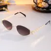 Nuevas gafas de sol metálicas estilo ojo de gato, gafas de sol de moda con protección UV, gafas de sol de marca de lujo de moda para mujer