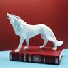Artesanías de Resina Creativas Nórdicas Lobo Hogar Oficina Mueble de TV Regalo Creativo Resina Animal Adornos Geométricos de Lobo