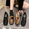 Mocasines de charol brillante de moda con tacón grueso, zapatos versátiles para mujer, nuevo modelo 2026, zapatos de tacón alto para ir al trabajo en primavera y otoño