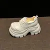 Mocasines de piel para mujer 2026, elegantes, nueva moda de primavera, estilo británico, plataforma, suela gruesa, de altura, versátiles