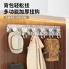 Gancho Adhesivo de Plástico Transparente PTE con Seis Ganchos para Cocina Baño Parte Trasera de la Puerta Gancho para Ropa Sombrero Sin Taladro Sin Dejar Rastro Gancho Largo en Fila