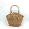 Bolsa de palha portátil feminina versão leque de conchas bolsa de praia com zíper para férias na Coreia do Sul piquenique chique