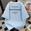 Camiseta de Manga Corta con Estampado de Letras y Tres Rayas, Estilo Nuevo Verano 2025, Casual Holgada de Longitud Media, Versátil, Ropa de Trabajo, Top