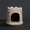 Cerâmica Madeira Sagrada Peruana Bandeja Pequena para Queimar Lenha Suporte para Sálvia Castelo Criativo Ninho de Hamster Aquário Paisagismo
