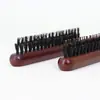 Peine de Cerdas de Jabalí de Tres Filas para Maquillaje de Noche, Peine para Peinar el Cabello con Cola Puntiaguda, Suministros de Peluquería, Peine Voluminizador