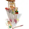 Novo Produto de Comércio Exterior com Boneca e Chaveiro, Chaveiro Pincel de Cílios de Natal, Pincel de Cílios Cartoon em Tubo de Ensaio de Natal
