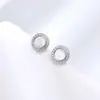 Pendientes Redondos de Plata de Ley S925 con Nácar Blanco para Mujer, Lujo Ligero Europeo y Americano, Pendientes Sencillos de Ágata Negra de Nicho de Alta Gama para Hombre, Modernos