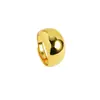 Nuevo Anillo de Oro Arena Vietnamita, Estilo Clásico Sencillo, Anillo Plano de Moda, Anillo Abierto Brillante, Joyería Versátil para Hombres y Mujeres