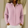 Camisa de Manga Larga Suelta de Color Sólido Estampada para Mujer, Sitio Independiente de Amazon Europa y América, Otoño e Invierno 2026 Transfronterizo