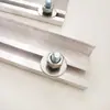 Cortina de Puerta Esqueleto de Aleación de Aluminio Succión Automática Magnética Plástico Transparente PVC Cortina Suave Riel Deslizante Accesorios para Riel de Cortina de Puerta de Cuero