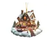 Igloo Navideño Transfronterizo Acrílico Regalo de Invierno Colgante Decorativo de Acrílico Llavero para Coche