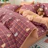 Juego de cama de cuatro piezas de algodón puro 100 Funda de edredón Sábanas de cama Juego de tres piezas para dormitorio Cama Sábanas 2025 Nuevo estilo