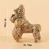 Ornamento Clássico Chinês de Latão Gorila Cobre Peça de Jogo Animal de Estimação para Chá Peso de Papel para Estudo Cobre Puro Sólido Pequenos Ornamentos Vintage