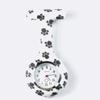 Reloj de Enfermera para Mujer Impermeable Reloj Colgante con Pin Simple Reloj de Bolsillo de Silicona Estudiante Prueba de Batería Reloj de Bolsillo para el Pecho de Doctor