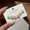 Pendientes de flores anti-exquisitos con nicho simple de aguja de plata rosa 2024, nuevos pendientes de moda para chicas estudiantes, traje fresco