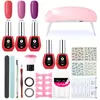 Nuevo Color Nuevo Comercio Exterior Multicolor Gel para Uñas Pegamento de Terapia de Luz Lámpara de Horneado Combinación Traje Kit de Gel para Uñas