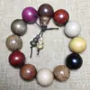 Pulsera Zodiaco con Cuentas Talladas de Orbe de Múltiples Tesoros Pulsera para Hombres y Mujeres Pulsera de Pareja Estilo Chino Cuentas de Rosario Joyería Decorativa