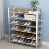 Zapatero de Acero Inoxidable Multicapa Simple Entrada del Hogar Dormitorio Estudiantil Habitación de Alquiler Artefacto de Almacenamiento Económico