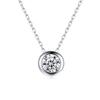 Collar de Plata de Ley S925 para Mujer, Diseño Sencillo con Joyería Incrustada en Oro Rosa y Plata, Popular en Redes Sociales, Cadena para Clavícula Transfronteriza