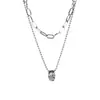 Collar Nuevo Estilo 2025 para Mujer, Collar Elegante de Doble Capa Estilo Ins Simple, Cadena para Clavícula, Gargantilla, Cadena para el Cuello, Venta al por Mayor Transfronteriza Europea y Americana