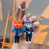 Chaveiro de Boneca Fofa dos Zootopia Judy Nick Casal Pingente para Mochila Escolar Pingente de Celebridade da Internet