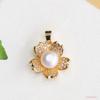 Pingente de Pérola Natural de Água Doce Ai Yu Colar Girassol Totalmente Diamantado Fabricante Atacado Transmissão ao Vivo Dropshipping S2040603