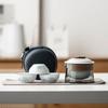Juego de Té de Viaje Traje Portátil para Acampar al Aire Libre Viaje Té Equipo Acompañamiento Taza Exprés Una Olla Tres Tazas