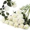 Rosa de Seda Simulada Flor Artificial Individual Flor Artificial Boda Hogar Decoración de San Valentín Ramo de Gama Alta Pared