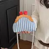 Bolso de Rayas para Mujer 2026 Nuevo de Moda Verano Nicho Súper Popular Cadena de Perlas Bolso de Hombro Cruzado Bolso de Concha