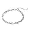 Pulsera Geométrica de Acero Inoxidable Sencilla y de Moda Cadena de Extensión para Collar de Grano de Café Unisex Versátil de Acero de Titanio
