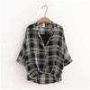 Camisa de Chiffon com Suspensório Vestido de Verão Duas Peças Novo Top Feminino Manga Morcego Estilo Coreano Emagrecedor Roupas Femininas