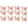 Calcomanías de Pared de Mariposas Bronceadas Transfronterizas Decoración de Pastel de Cumpleaños Boda San Valentín Dormitorio Sala de Estar Decoración de Calcomanía de Pared Removible