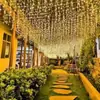 À Prova d'Água ao Ar Livre Protetor Solar LED Celebrando a Internet Cascata de Gelo Luzes Estrela no Céu Todo Luzes de Fio Luzes de Água Luzes Decorativas de Natal