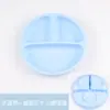 Prato de Jantar de Silicone de Grau Alimentício, Bandeja de Silicone para Complemento Alimentar Infantil, Prato com Compartimentos Integrados, Louça com Ventosa Anti-Queda