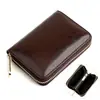 Portatarjetas de cuero genuino estilo japonés Rakuten transfronterizo 80% de descuento monedero con cremallera unisex billetera pequeña de piel de vaca encerada