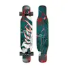 Prancha longa de 46 polegadas prancha profissional cor areia iniciante scooter de quatro rodas dupla curvada masculino e feminino escova de rua prancha de dança de rua