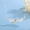 Colar de Prata de Lei S925 Atacado Estilo Artístico Fofo e Requintado Colar de Pássaro e Galho para Mulheres Moda Coreana Joias de Prata