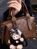 Bolsa de Grande Capacidade Feminina Outono e Inverno Versátil 2025 Nova Bolsa Transversal Retro Fosca Bolsa de Ombro Casual Bolsa Almofada para o Trabalho