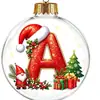 Novo Ornamento de Carro com Letra de Natal em Acrílico Plano 2D Ornamento de Natal Decoração Ornamento Pendente Chave
