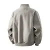 Invierno Nuevo Estilo Retro Americano Terciopelo Grueso Cuero PU Cuello Alto Ropa de Trabajo Chaqueta de Cuero Juvenil Informal Abrigo para Hombre