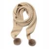 100% Cachemir Tricotado Cachecol Triângulo Estilo Bola de Pelo Luxo Acessível Exportação Transfronteiriça Xale de Cachemir Feminino Cachecol Quente Elegante