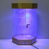 Produtos de cuidados com a pele de perfume plexiglass contador luminoso exposição rotativa acrílico vitrine com fechadura